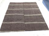 Black and White Kilim Rug Runner Oversize Dark Brown and Cream Kilim Rug 10 X10 9 Feet 304×327 Cm