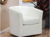 Black and White Leather Accent Chair Contemporary F White Leather Swivel Club Chair