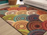 Black Fuzzy Rug Walmart Better Homes and Gardens Bright Dotted Circles Multi area Rug