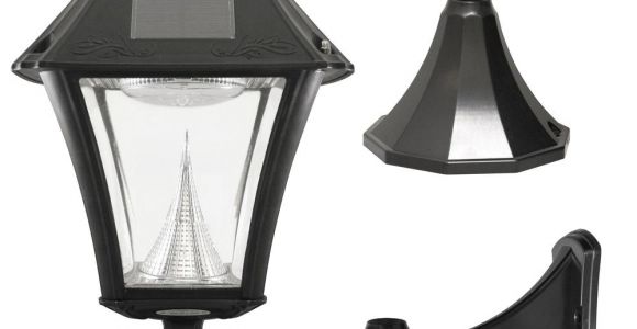 Black Pvc Lamp Post solar Post Lighting Outdoor Lighting the Home Depot