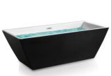 Black Whirlpool Bathtub Akdy 5 83 Ft Acrylic Center Drain Rectangular Double