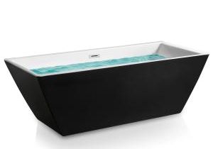 Black Whirlpool Bathtub Akdy 5 83 Ft Acrylic Center Drain Rectangular Double