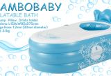 Blow Up Baby Bathtub New Inflatable Bath Tub Portable Camping with Pump Blow Up