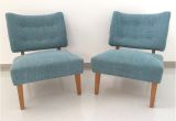 Blue Accent Chair toronto Vintage Kroehler Teal Blue Accent Slipper Chairs A Pair