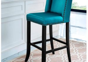 Blue Counter Height Chairs Counterht Stool Nailhead Trim Bar Stools Swivel with Backs Outdoor