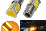 Blue Lights for Cars 1156 Ba15s P21w 4 Cob Amber Red Ice Blue Car Led Turn Signal Rear