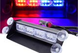 Blue Lights for Firefighters High Brightness 12v 2×2 4led Red Blue Yellow Car Police Strobe Flash