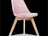 Blush Pink Fluffy Chair Eames Inspired Candy Floss Pink Dining Chairs with solid Oak Crossed