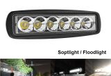 Boat Running Lights 1550lm 6 Inch 18w Led Work Light Bar Offroad Flood Light Spot Light