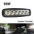Boat Running Lights 1550lm 6 Inch 18w Led Work Light Bar Offroad Flood Light Spot Light