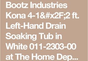 Bootz 54 Inch Bathtub Bootz Industries Kona 4 1 2 Ft Left Hand Drain soaking