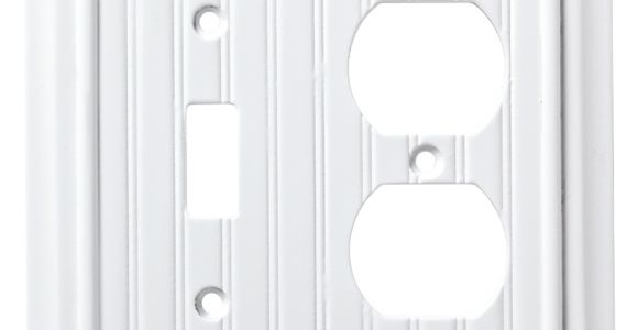Brainerd Light Switch Covers Shop Brainerd Beadboard 2 Gang Pure White Single toggle Duplex Wall