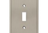 Brainerd Light Switch Covers Shop Brainerd Simple Steps 1 Gang Satin Nickel Single toggle Wall