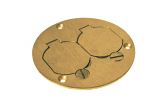 Brass Electrical Floor Outlet Cover Plates Raco Round Floor Box Duplex Brass Cover with Lift Lids 6249 the