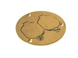 Brass Electrical Floor Outlet Cover Plates Raco Round Floor Box Duplex Brass Cover with Lift Lids 6249 the