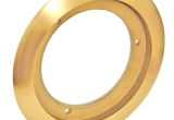 Brass Floor Outlet Cover Round 4 1 2 In Brass Round Carpet Flange 5 1 8 In O D Garvin Industries