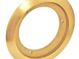 Brass Floor Outlet Cover Round 4 1 2 In Brass Round Carpet Flange 5 1 8 In O D Garvin Industries