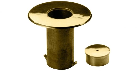 Brass Floor Single Outlet Cover Floor socket with Cap 2 Od 545 Architectural Railings Flanges