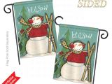 Breeze Art Garden Flags Let It Snow Snowman Garden Flag More Garden Flags at Flagsforyou Com