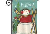 Breeze Art Garden Flags Let It Snow Snowman Garden Flag More Garden Flags at Flagsforyou Com