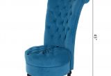 Bright Blue Accent Chair Hom Elegant Royal High Back Velvet Tufted Accent