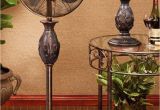 Bronze Floor Standing Fan Deco Breeze Multi Colored 16 Inch Floor Fan Fleur De Lis Copper