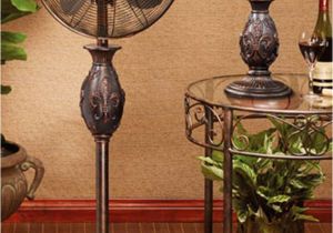 Bronze Floor Standing Fan Deco Breeze Multi Colored 16 Inch Floor Fan Fleur De Lis Copper