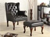 Brown Leather Accent Chair with Ottoman Coaster Dark Brown Vinyl Accent Chair with Matching Ottoman