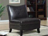 Brown Leather Accent Chair with Ottoman Dark Brown Leather Look Accent Chair
