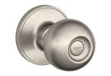 Brushed Nickel Interior Door Knobs Lowes Schlage J Corona Satin Nickel Round Turn Lock Privacy Door Knob J40