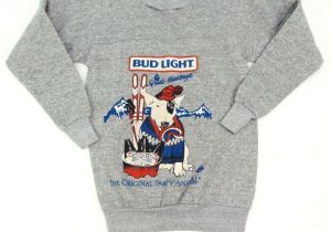 Bud Light Prices Vintage 1987 Spuds Mackenzie Bud Light Gray Graphic Fleece