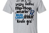 Bud Light Tank top Im A Sassy Talkin Flip Flop Wearin Bud Light Drinkin Kinda Girl T