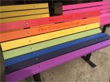 Buddy Bench for Sale Buddy Bench Rainbow Vibrant Colors Recycled Plastic Lumber solid