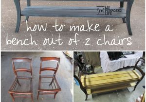 Buddy Bench for Sale Repurposed Chairs Double Chair Bench Repurposed Bench and