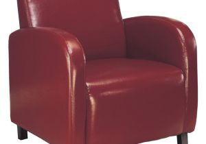 Burgundy Leather Accent Chair Burgundy Leather Look Accent Chair Modern Armchairs