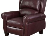 Burgundy Leather Accent Chair Burgundy top Grain Leather Upholstered Wing Back Club