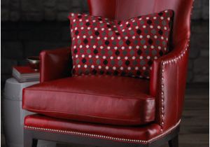 Burgundy Leather Accent Chair Donovan Red Wing Chair Traditional Living Room Chairs
