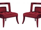 Burgundy Velvet Accent Chair Buy Meridian Furniture Tribeca 546burg Accent Chair 2 Pcs