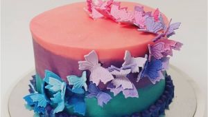 Cake Decorating Shops Near Me Smooth Three Colour with butterfly Scatter Cabinet Cakes