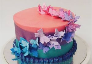Cake Decorating Shops Near Me Smooth Three Colour with butterfly Scatter Cabinet Cakes