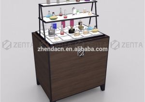 Candy Display Rack High Class Wood Veneer Perfume Display Showcase Perfume Display Case
