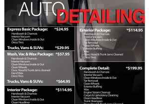 Car Interior Detailing Services Near Me Car Detail Flyer Template Free Google Search Auto Detail