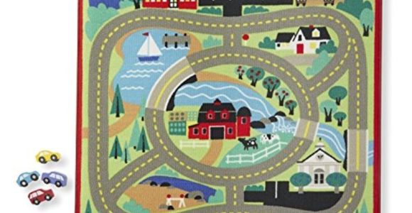Car Rugs for toddlers Melissa Doug Round the town Road Rug and Car Activity Play Set