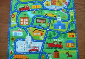 Car Rugs for toddlers This Large Quilted Play Mat Of A town Scene Will Provide Hours Of