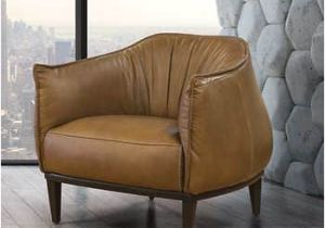 Caramel Leather Accent Chair Accent Chairs