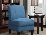 Caribbean Blue Accent Chair Shop Handy Living Engle Caribbean Blue Linen Armless Chair