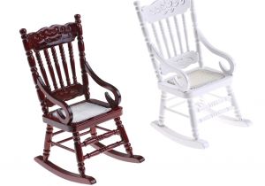 Cartoon Pictures Of Rocking Chairs 1pc 1 12 Scale Wooden Rocking Chair Hemp Rope Seat Dollhouse