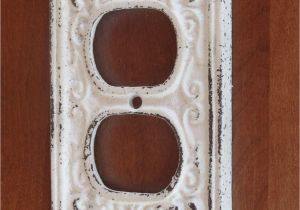 Cast Iron Light Switch Cover Antique White Decorative Electrical Outlet Plate Plug In Cover