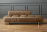 Cb2 Black Leather sofa Cb2 March Catalog 2018 Lawndale Saddle Leather Daybed with Brass