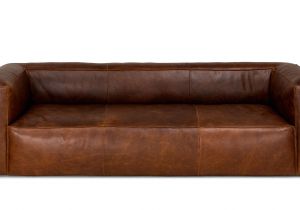 Cb2 Lenyx Leather sofa Brown sofa Italian Leather Upholstered Article Cigar Modern